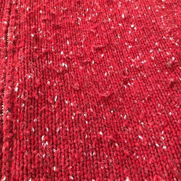 Vintage Crazy Horse Liz Claiborne size 1x red zip front sweater - Picture 4 of 9